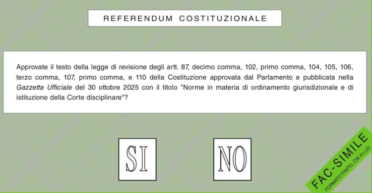 Referendum, su sito Viminale fac-simile scheda che riceveranno gli elettori