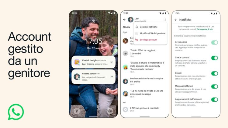 WhatsApp apre agli under 13 con account gestiti dal genitore, solo messaggi e chiamate